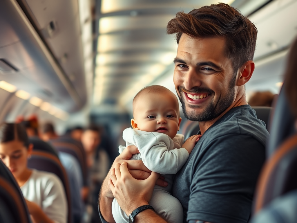 Viajes largos en avión con mellizos